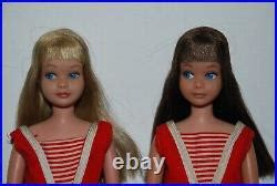 Vintage Sample Prototype Skipper Dolls Blonde And Brunette Large Japan On Foot Vintage Japan Doll