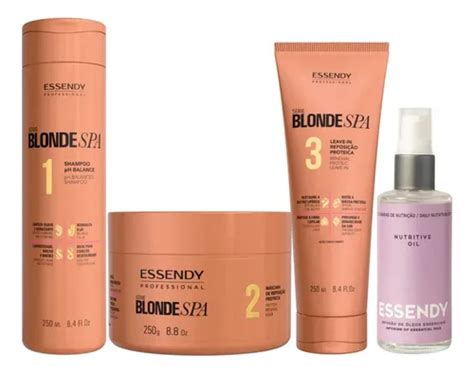 Kit Shampoo Máscara Leave E Óleo Blonde Spa Essendy MercadoLivre