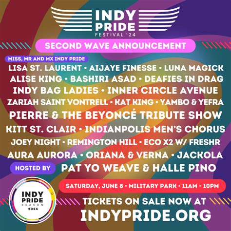 2024 Indy Pride Festival More Artists Named For Annual Lgbtq Event