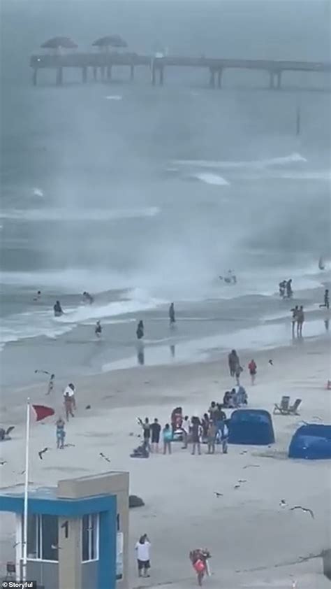 Water Spout Off Clearwater Beach Makes Landfall And Creates Massive