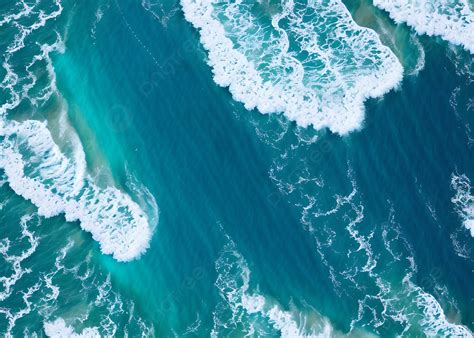 The View From Above To Ocean With Beautiful Ripples Background, Ocean ...