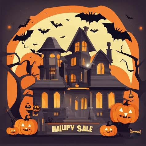 Premium Ai Image Halloween Background With Haunted House