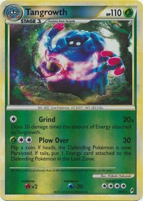 1x Tangrowth 34 95 Rare Reverse Holo NM Mint Pokemon HGSS Call