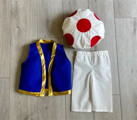 Toad Costume Pieces in All Sizes Baby Children Adult Super Mario Red ...