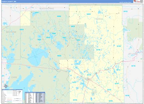 Itasca County Map Detailed