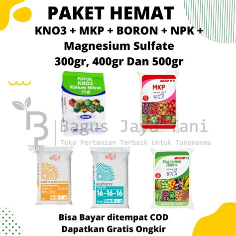 Jual Kno Putih Mkp Paktani Boron Npk Magnesium Sulfat Paket