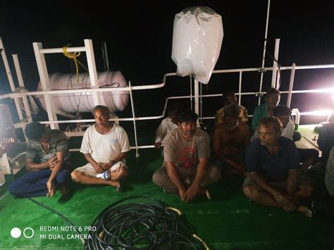 Photos Indian Coast Guard Rescues 12 From Sinking Dhow