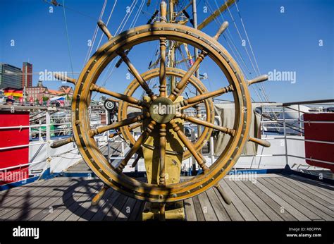 Old Wooden Ship Rudder Stock Photos Old Wooden Ship Rudder Stock