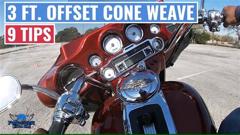 Motorcycle Slow Speed Exercises 3 Feet Offset Cone Weave 9 Tips YouTube