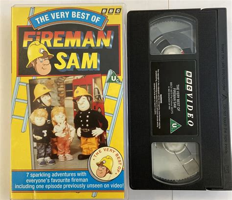 BBC The Very Best Of FIREMAN SAM 7 Exciting Adventures VHS Video Tape