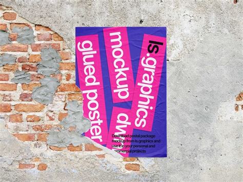 Glued Street Poster Mockup With Torn Corner A Captivating Urban