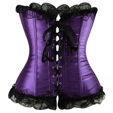 Atomic Purple Heart Satin Overbust Corset Overbust Corset Purple