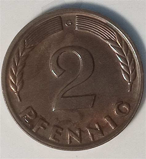 2 Pfennig 1967 G Münze BRD von Privat eBay