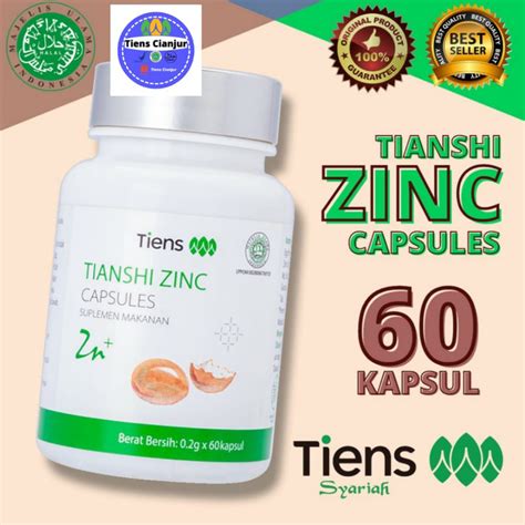 Jual Tiens Tianshi Zinc Capsules Isi Kapsul Penggemuk Peninggi Dan