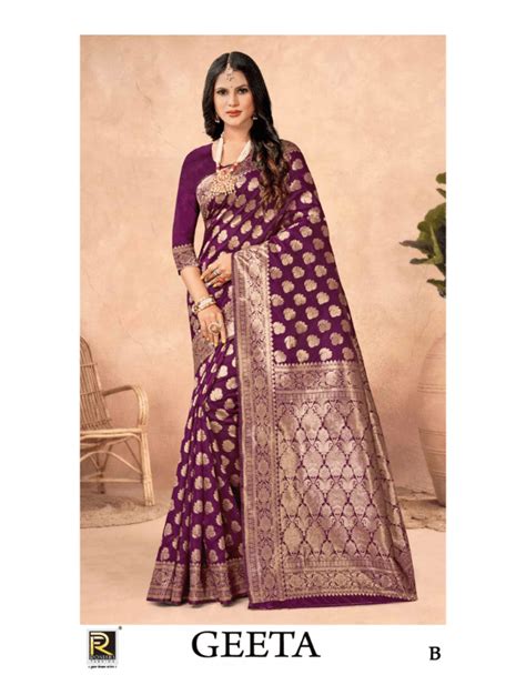 GEETA BY RONISHA SAREE BANARASI SILK PREMIUM FABRICS SUPER HIT