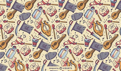 DnD Bards Seamless Pattern Design Vector Download