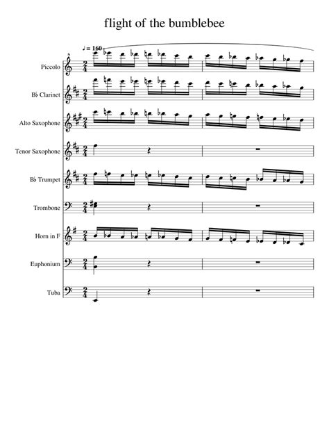 Flight Of The Bumblebee Sheet Music For Trombone Euphonium Tuba