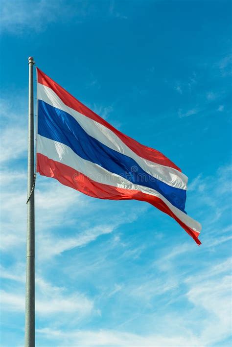 Macro Shot Of Thai Flag Stock Photo Image Of Asia Thai 12645358