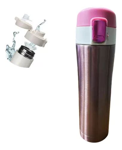 Garrafa Térmica Squeeze Inox 500ml A Vácuo Rosa Gold Parcelamento sem