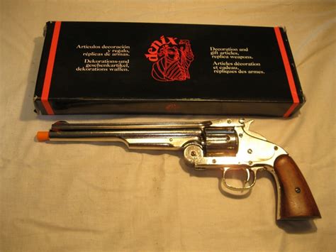 Vintage Schofield M1869 USA .45 Revolver Toy Prop Replica w/ Box- Denix, Spain -- Antique Price ...