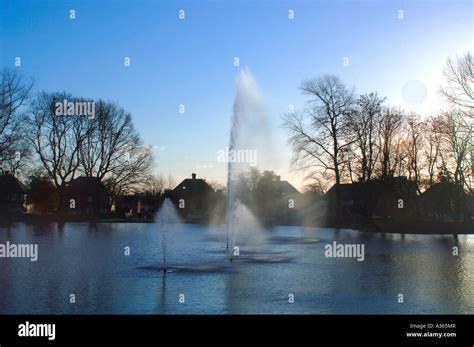 A Set Of Decorative Fountains Located In Hanley Park In Stoke On