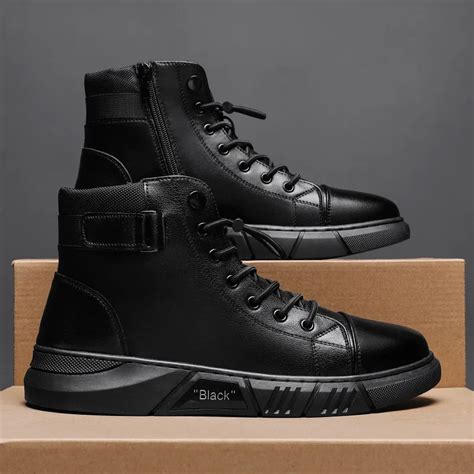 Botas De Motocicleta Para Hombre Zapatos De Plataforma C Modos