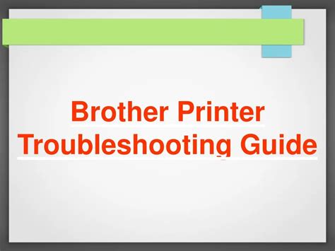 PPT - Brother Printer Troubleshooting Steps PowerPoint Presentation, free download - ID:7600782