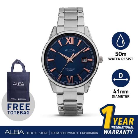 Jual Jam Tangan Stainless Pria Silver Alba As P Quartz Analog