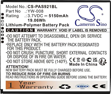 Amazon Enyuly Pax A920 Pro YW 008 Battery 5150mAh Replacement