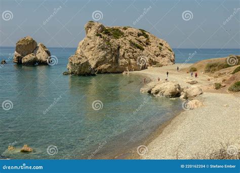 View At Aphrodite S Rock And Beach In Cyprus Stock Photo Image Of