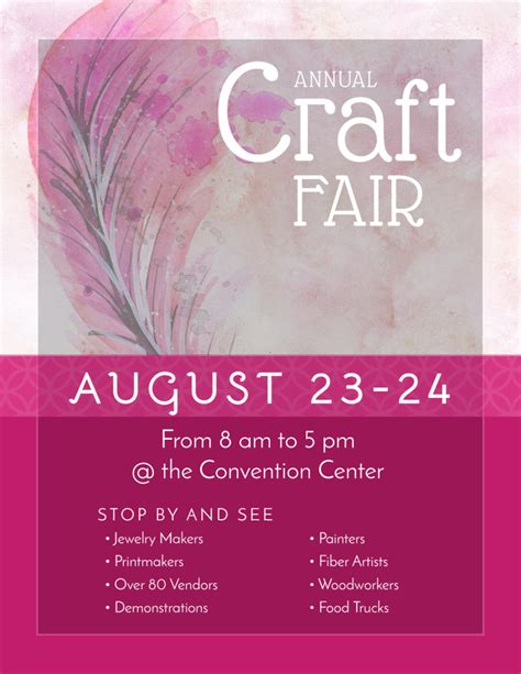 Pink Craft Fair Flyer Template | MyCreativeShop