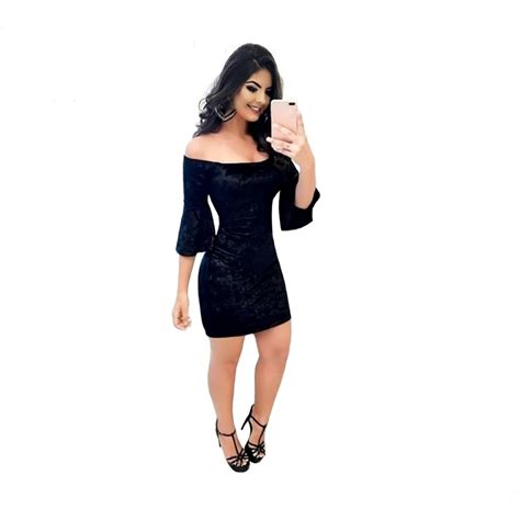 Vestido Tubinho Ombro A Ombro Bojo Shopee Brasil