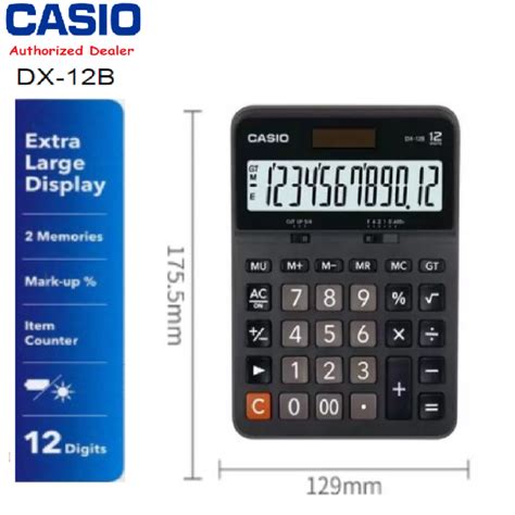 Casio Dx B Digit Calculator Digit Replaced Dx B Extra