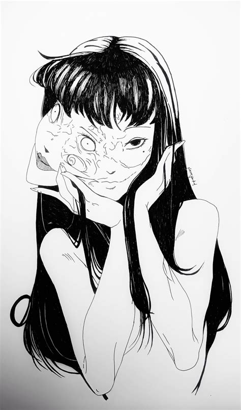 Tomie kawakami horror manga drawing#tomie #junjiito #manga #anime # ...