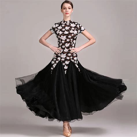 Short sleeves ballroom waltz dresses for ballroom dancing Standard ...