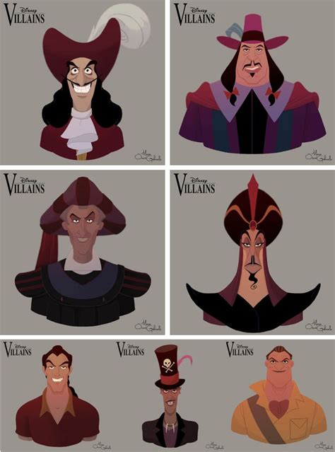 Captain Hook Governor Ratcliffe Judge Claude Frollo Jafar Gaston