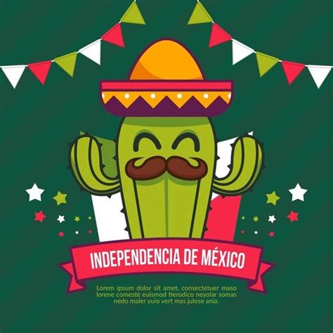 Día De La Independencia De México En Dis Free Vector Freepik