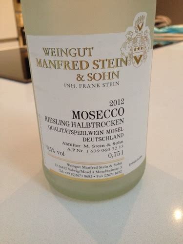 Manfred Stein Sohn Mosecco Riesling Halbtrocken Vivino US