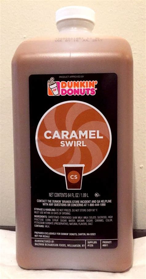 Dunkin Donuts Caramel Swirl No Pump See Description First | Dunkin ...