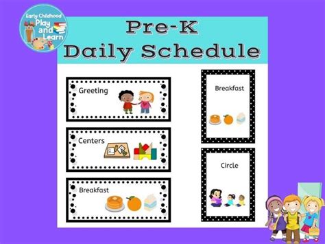 Back To School Pre-K Picture Schedule | Teaching Resources