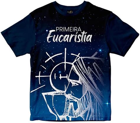 Camiseta Primeira Eucaristia Rainha Do Brasil Rainha Do Brasil