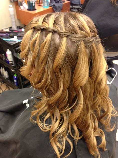 Waterfall Braid With Curls Waterfall Braid With Curls Braids With Curls Hair Styles