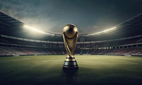 Fifa World Cup Trophy On Display At Football Museum Creating Using