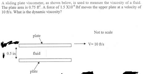 Solved A Sliding Plate Viscometer As Shown Below Is Used Chegg