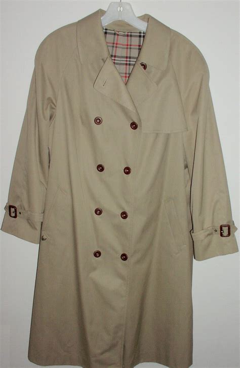 Classic Mens Beige Double Breasted Trench Rain Coat Gem