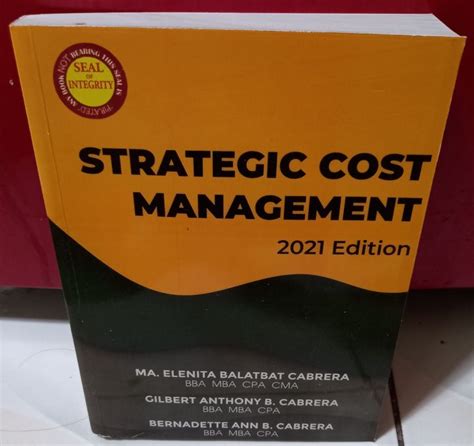 Strategic Cost Management 2021 Edition Lazada Ph