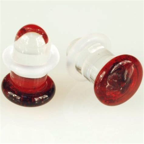 Pair Of Glass Single Flared Color Front Plugs 2g Ruby Gorilla Glass 20 00 Save 50 Mens