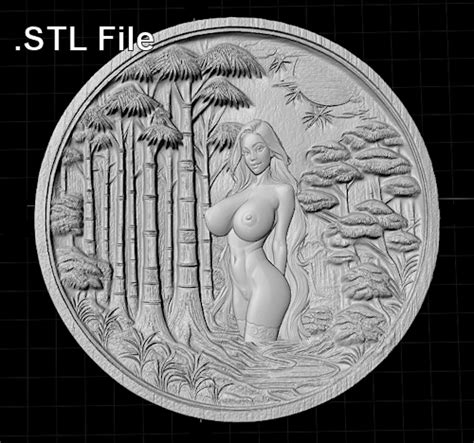 Nude Stl File Coin Style For D Print Or Cnc Router Rain Forest M