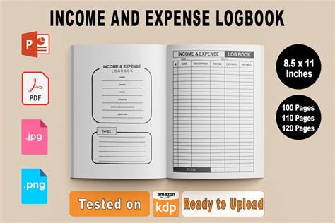 Income And Expense Log Book Kdp Interior