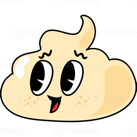 A cartoon character of a poo with eyes and a smile 49025882 PNG